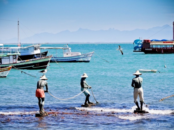 Obra de Arte "Os três pescadores" na Orla Bardot, em Búzios