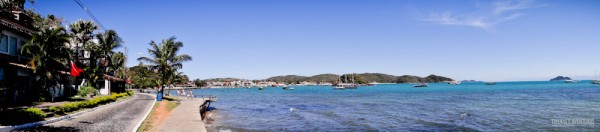 Panorâmica da Orla Bardot e Praia da Armação em Búzios