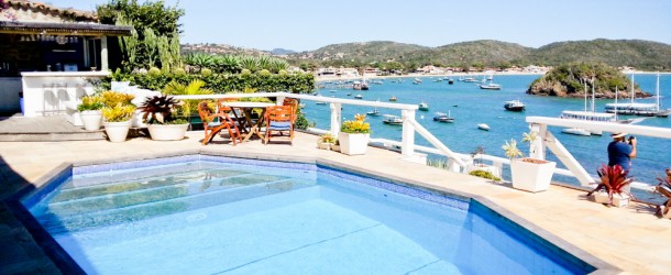 Vista da piscina da Pousada Byblos em Búzios - RJ