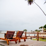 Terraço da Pousada Morena com vista panorâmica da Primeira Praia