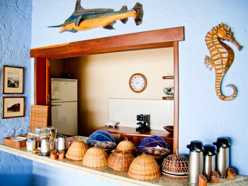 Área do café da manhã na Pousada Morena