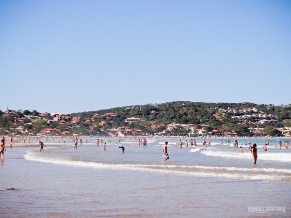 Vista do canto esquerdo da Praia de Geribá, em Búzios