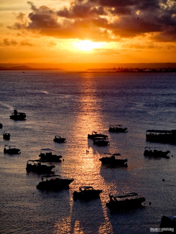 Pôr-do-sol espetacular no Morro de São Paulo