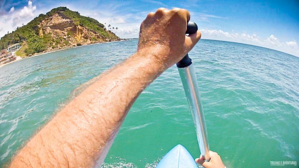 SUP no Morro de São Paulo com o Farol ao fundo