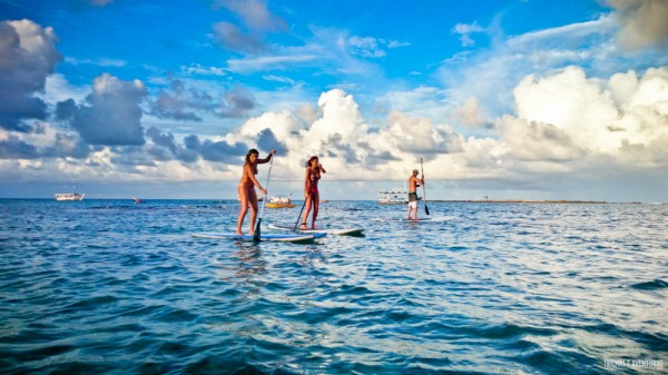 Clientes da Morro Paddle na Terceira Praia do Morro de São Paulo