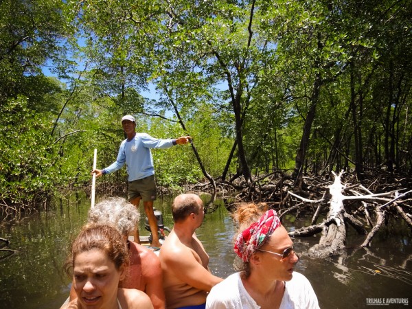 Os gringos estavam boquiabertos com os manguezais de Garapuá
