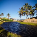 Uma das muitas lagoas na Praia de Santo Antônio