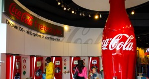 Área de degustações de TODOS os produtos feitos pela Coca-Cola
