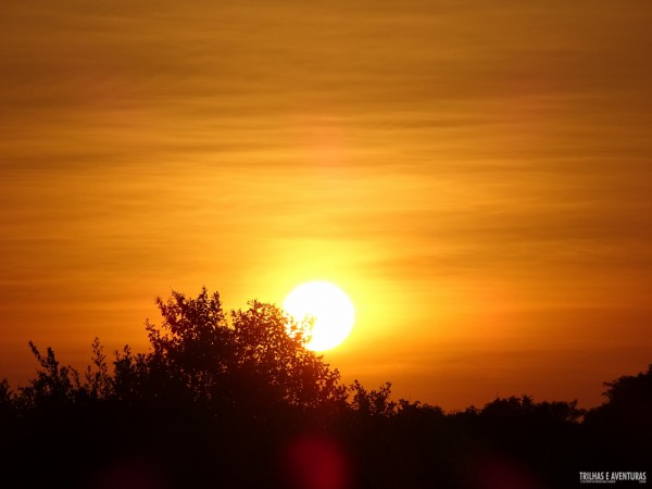 Pôr-do-sol fantástico no Pantanal