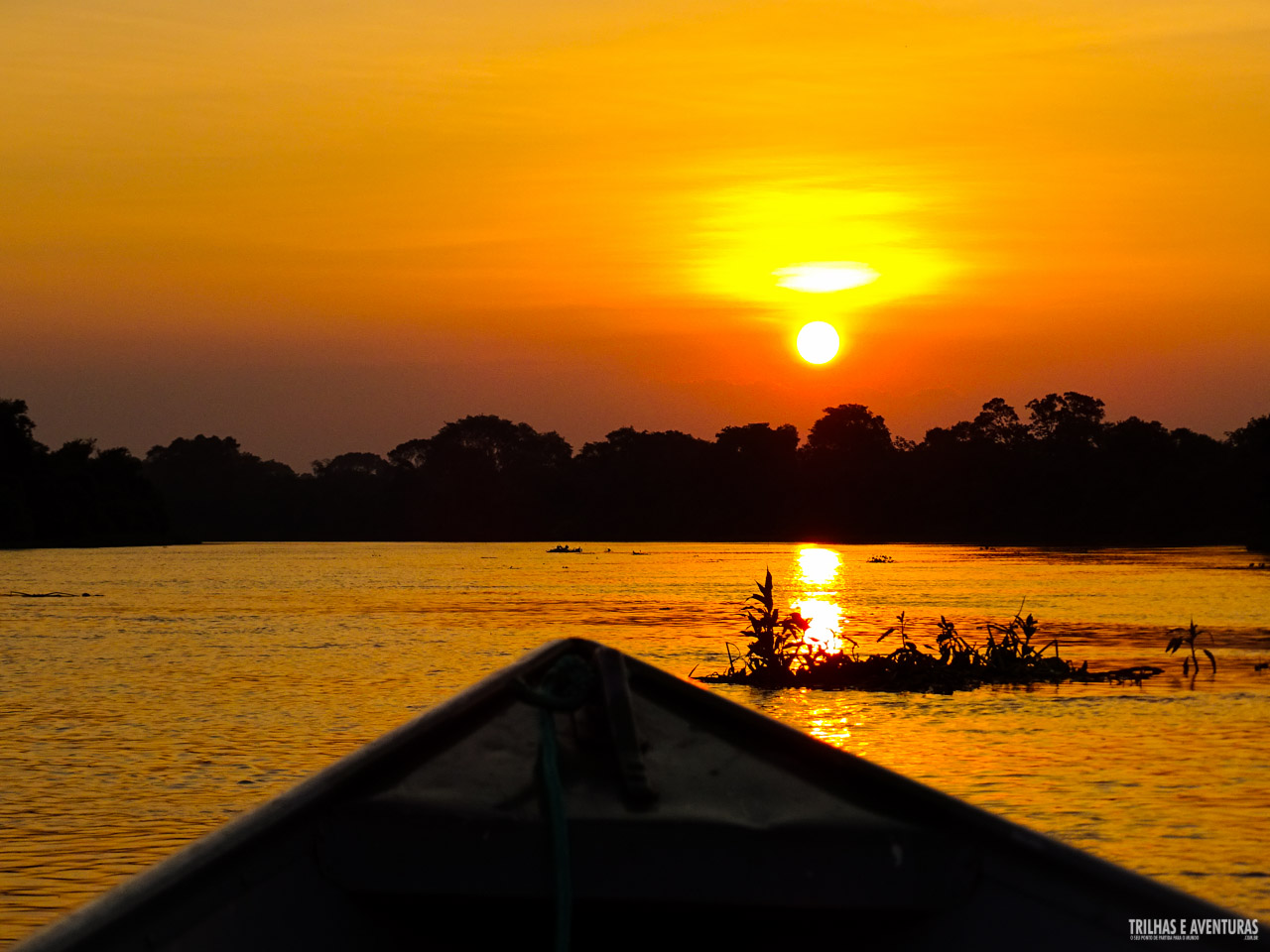 Pôr-do-sol no Pantanal