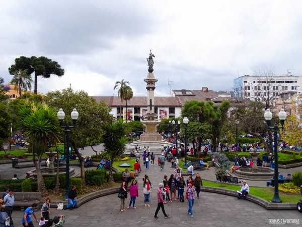Plaza Grande, no Centro Histórico de Quito