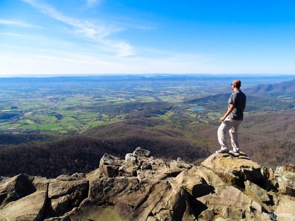 Vista da trilha no Parque Nacional de Shenandoah