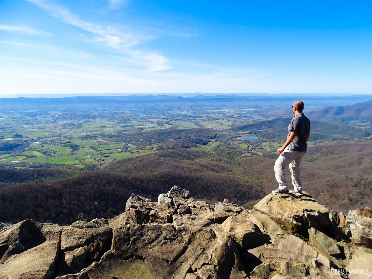 Vista da trilha no Parque Nacional de Shenandoah