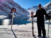 Aprendendo a esquiar em Portillo, às margens da Laguna del Inca