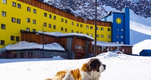 O mascote de Ski Portillo dando as boas vindas a todos