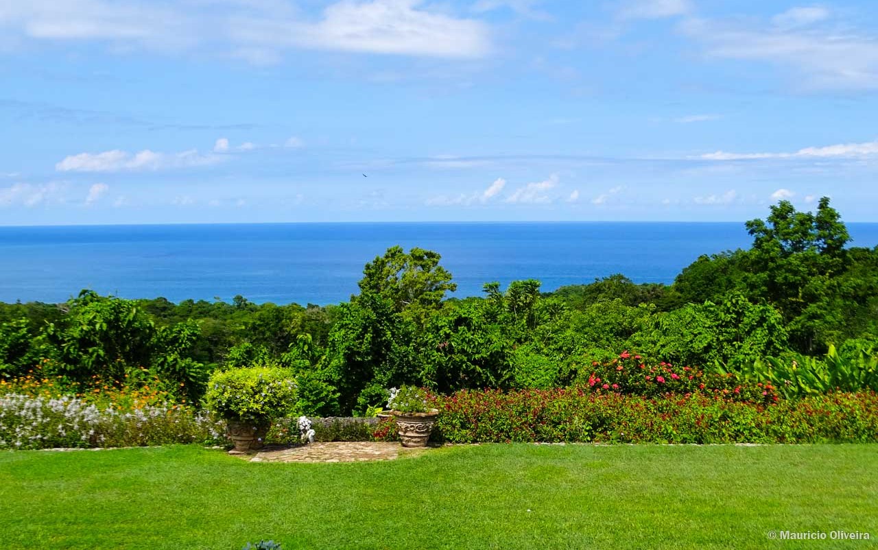 Vista da nossa "cozinha" no Yaaman Adventure Park, na Jamaica