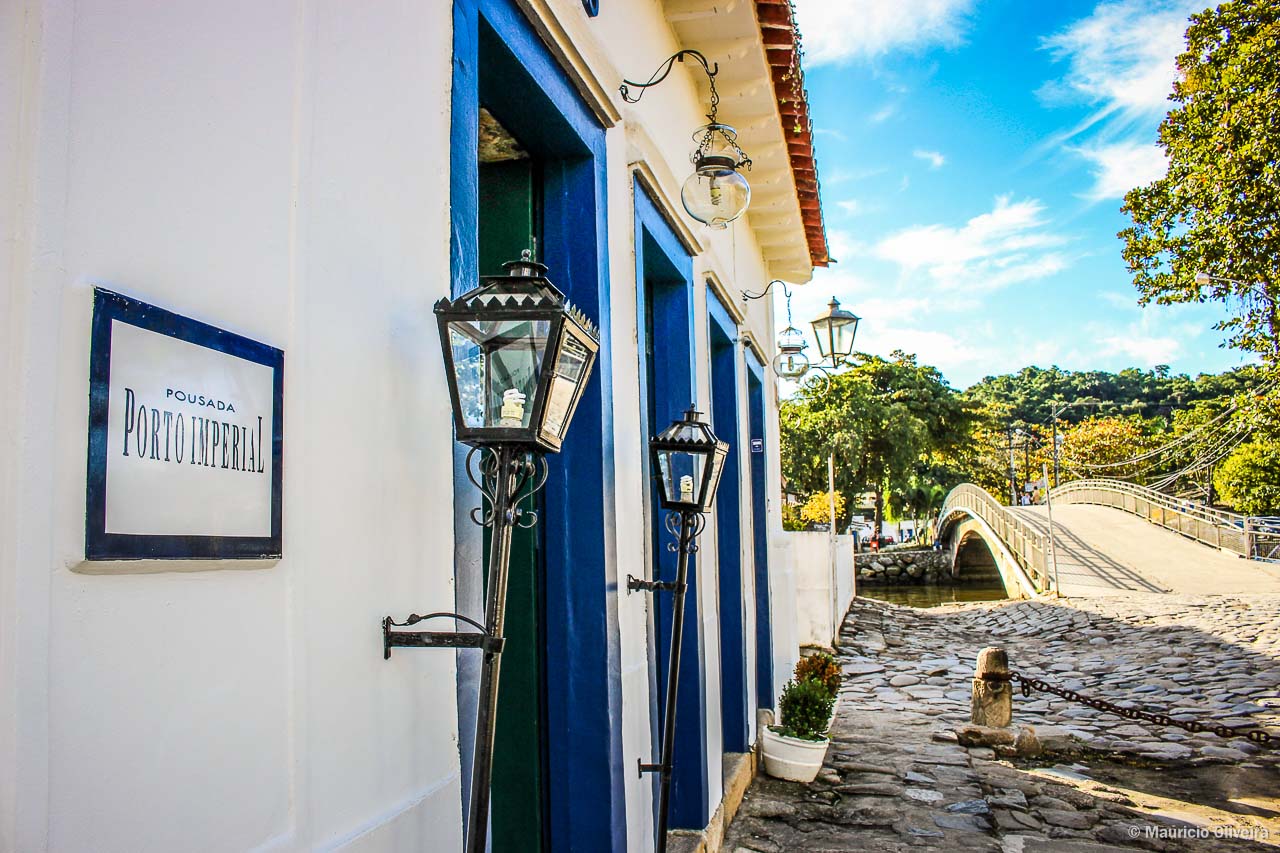 A Pousada Porto Imperial está bem no Centro Histórico de Paraty