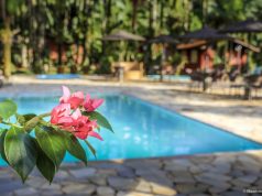 Uma das muitas piscinas da Pousada Hakuna Matata em Morretes