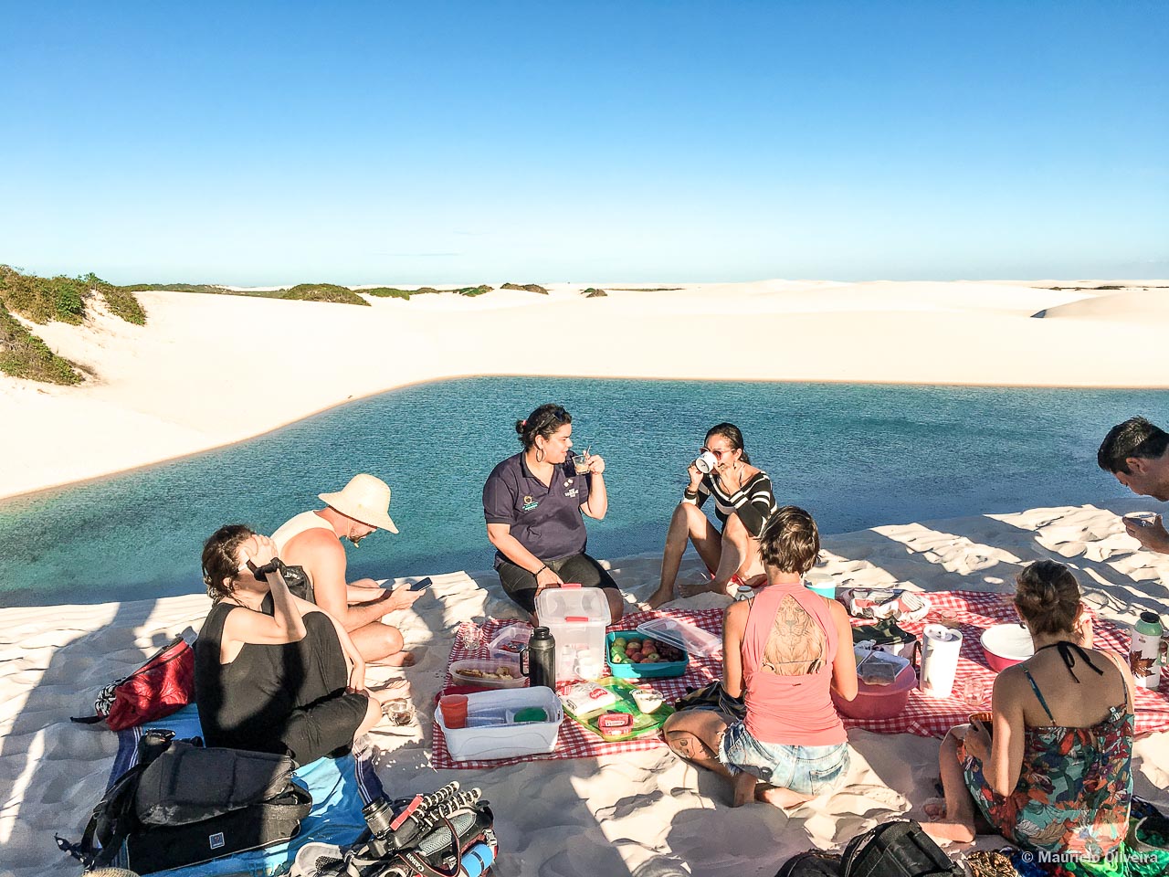 Café da manhã nos Lençóis Maranhenses